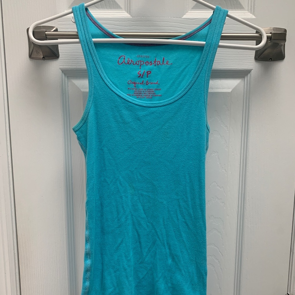 💙 Aéropostale blue racer back tank top - Picture 2 of 4